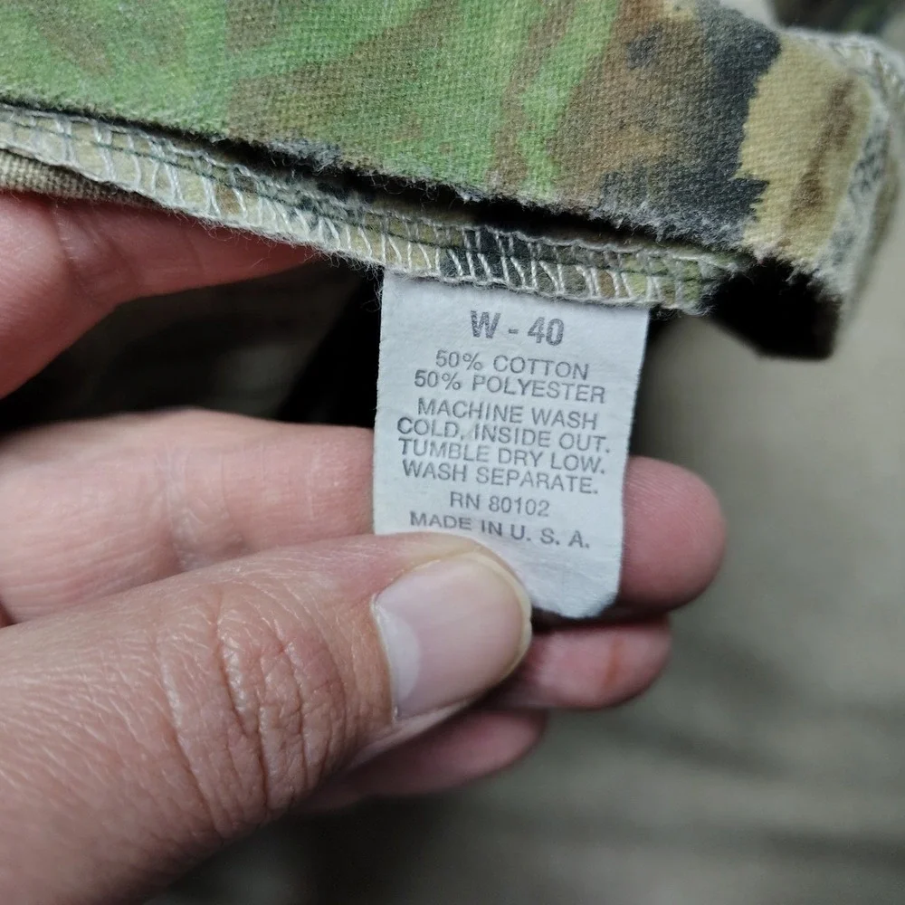 Realtree Camo Cargo Pants Mens 40 Green Camouflage Straight Leg Made In USA